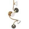 Image de TOOY lampe murale applique LINFA 565.45 (Or chaud, verre fumé, blanc et transparent - Métal et verre)