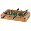 Image de Relaxdays Baby-foot mini babyfoot de table enfants adulte jeu de table soccer de voyage HxlxP: 11 x 51 x 50cm vert brun