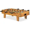 Image de Relaxdays Baby-foot mini babyfoot de table enfants adulte jeu de table soccer de voyage lxP 69 x 37 cm vert-marron