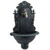Image de Relaxdays Fontaine de jardin murale antique design nostalgique antiquités jardin robinet 62 x 38 x 20 cm vert