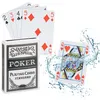 Image de Relaxdays Cartes de poker en plastique jeu imperméable anti-déchirure & plis 54 pièces Texas Holdem kit pro
