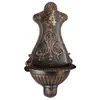 Image de Relaxdays fontaines murales éviers de jardin aspect nostalgie robinet et évier suspendu HlP 66 x 37 x 195 cm bronze