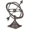 Image de Relaxdays Cadran solaire design antique décoration de jardin résistant fixage au sol 42cm fonte marron