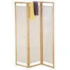 Image de Relaxdays Paravent 3 pièces séparateur de pièce pliable brise-vue en bambou et tissu HxLxP 170x120x15 cm naturel