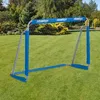Image de Relaxdays But de football pour jardin cage pour enfants & adultes métal avec filet HLP: 110x152x74 cm gris/bleu