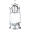 Image de 4x lampe-tempête LED lanterne retro comme décoration de fenêtre ou de jardin à piles argenté