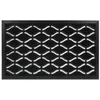 Image de Relaxdays Paillasson caoutchouc 45 x 75 cm antidérapant résistant caillebotis extérieur tapis d'entrée grille noir