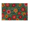 Image de Relaxdays Paillasson coco tapis d’entrée motif fleurs 40x60 cm antidérapant résistant intérieur extérieur coloré