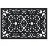 Image de Relaxdays Paillasson caoutchouc 60 x 40 cm antidérapant résistant extérieur tapis d’entrée ornement noir