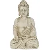 Image de Relaxdays Statue bouddha assis résistant aux intempéries et au gel jardin zen déco HLP: 175 x 105 x 75 cm crème