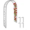 Image de Relaxdays Arche à rosiers métal portail de jardin HxLxP : 216 x 125 x 36 cm tuteur pour plantes grimpantes noir
