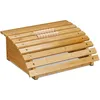 Image de Relaxdays Repose-pieds pour le bureau avec rouleaux ergonomique massant et relaxant en bambou nature