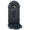 Image de Relaxdays Fontaine extérieure de jardin design nostalgique robinet et bac à poser HxLxP : 825 x 39 x 33 cm gris