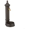 Image de Relaxdays Fontaine extérieure de jardin design antique avec robinet et bac H x L x P : env. 72 x 26 x 31 cm marron