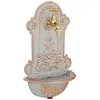 Image de Relaxdays Fontaine dextérieur pour le jardin design nostalgique bac robinet HLP : 36 x 22 x 105 cm doré et gris