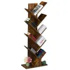 Image de Relaxdays Petite bibliothèque prenant la forme dun arbre 9 branches H x L x P : 128 x 51 x 25 cm marron