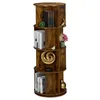 Image de Relaxdays Petite bibliothèque avec 20 compartiments style industriel pour livres et DVD H x D : 137 x 50 cm marron