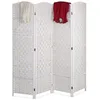 Image de Paravent Relaxdays H x L : 170 x 160 cm paravent pliable paravent en 4 panneaux bois et corde en papier blanc