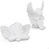Image de Relaxdays Lot de 2 anges de tombe figurines gracieuses résistantes intempéries/gel décoration funéraire blanc