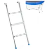 Image de Relaxdays Échelle de trampoline Escalier de trampoline accessoire jardin marches enfant H x L: 97 x 38 cm argenté