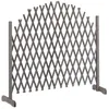 Image de Relaxdays Treillis jardin en bois extensible 200 cm Clôture grillage pliable Plante grimpante Brise-vue balcon gris