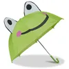 Image de Relaxdays Parapluie pour enfants motif grenouille effet 3D fille garçon forme cloche vert