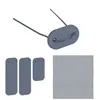 Image de Relaxdays Attaches pour brise-vue 52 pastilles avec fils kit de fixation pour pare-soleil gris