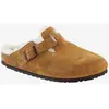 Image de Sabots Birkenstock Boston VL Shearling largeur étroite marron blanc - 37