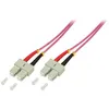 Image de Cordon de raccordement SC multi-mode - LogiLink - 2 m - Fibre optique 50/125 microns - OM4 - Violet