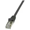 Image de Câble réseau LogiLink CAT6 F/UTP noir 1m - Moulé sans crochet garantie 2 ans