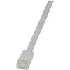 Image de Câble Réseau Logilink Slimline Plat Blanc Cat 6 2 M