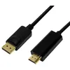 Image de Câble DisplayPort vers HDMI - LOGILINK - CV0128 - 3 m - Mâle - Noir - Version 1.2