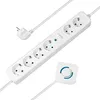 Image de Bloc Multiprise - LOGILINK - Lps271 - 6 Prises - Interrupteur - 15 m - Blanc