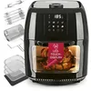 Image de Air Fryer Xxl De 9l Friteuse À Air Chaud Avec Minuterie, Écran Tactile, Tournebroche Et Brochettes Frire