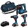 Image de Pack combo kit bosch professional 18v gsr 18v-55 gdx 18v-200 gbh 18v-22 avec 3x procore 18v 4.0ah 0615A5003B
