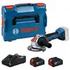 Image de Meuleuse angulaire sans fil bosch professional - gwx 18v-8 - 18v - 125mm - avec 2 batteries gba 4,0ah + gal 1840 l x-lock
