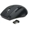 Image de Souris sans fil noire - EDNET - 6 boutons - 1600 dpi - Molette de défilement à deux directions