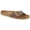 Image de Sandales En Cuir Marron Pour Femme