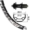 Image de Roue VTT 26 - XLC - Axe 12mm - Jante Rodi Black Rock Disc - Rayons INOX - Noir