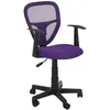 Image de Chaise de bureau pour enfant STUDIO fauteuil pivotant réglable en hauteur avec accoudoirs revêtement mesh violet
