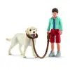 Image de Schleich - Figurine Promenade Avec Labrador Retriever