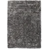 Image de Tapis Shaggy Fait Main "diamond" Gris Blanc 80 X 150 Cm