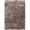 Image de Tapis Shaggy Fait Main "diamond" Taupe 120 X 170 Cm