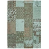 Image de Tapis Tissé Vintage Patchwork "symphony" Turquoise 80 X 150 Cm
