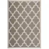 Image de Tapis Vintage À Poils Courts "manolya" Taupe 80 X 150 Cm