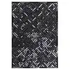 Image de Tapis En Cuir Fait Main "spark" Noir & Argent 160 X 230 Cm