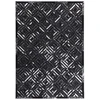 Image de Tapis En Cuir Fait Main "spark" Noir & Argent 120 X 170 Cm
