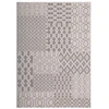 Image de Tapis Tissé Géométrique À Poils Courts "lina" Taupe 80 X 150 Cm