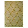 Image de Tapis Géométrique À Poils Courts "luxury Ii" Jaune 160 X 230 Cm