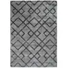 Image de Tapis Rétro À Poils Courts Fait Main "luxury Iii" Gris 80 X 150 Cm